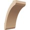 Ekena Millwork 5-inch W x 6-inch D x 10-inch H Lafayette Rough Cedar Woodgrain TimberThane Knee Brace, Primed BRCUR05X06X10LFTRCPR - alternate 1